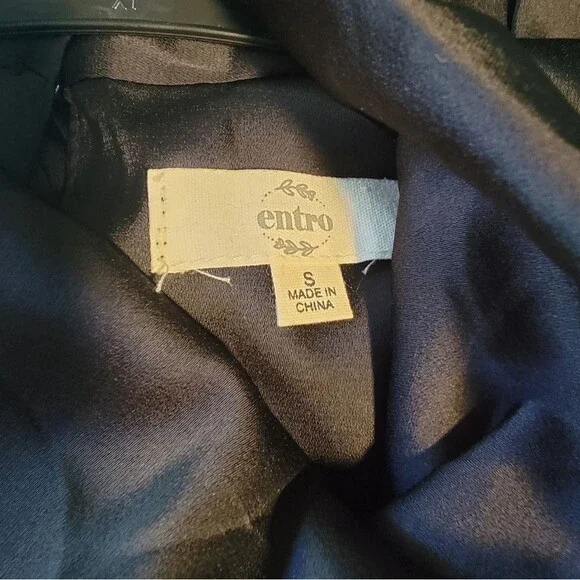 Entro Black Satin Draped Cowl Neck Midi Dress Small - Picture 6 of 7